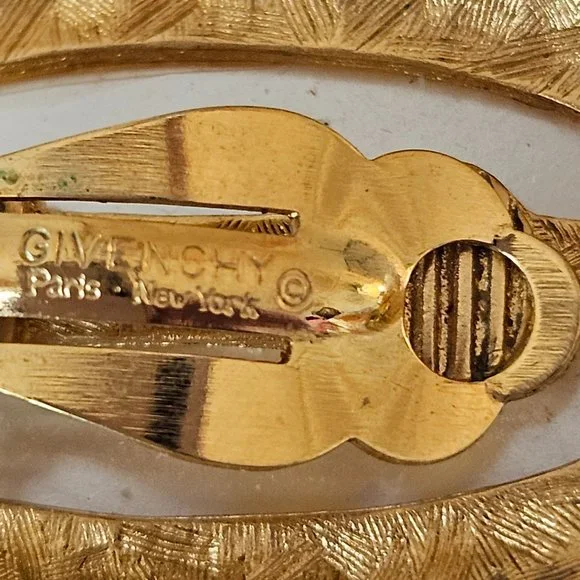 Givenchy Oval Mother of Pearl Clip Earrings - Picture 2 of 2